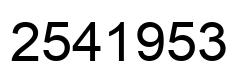 Number 2541953 black image
