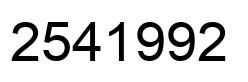 Number 2541992 black image