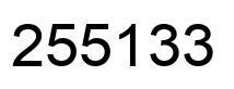 Number 255133 black image