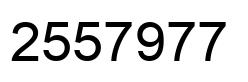 Number 2557977 black image