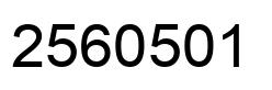 Number 2560501 black image