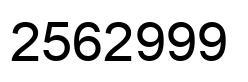 Number 2562999 black image
