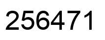 Number 256471 black image