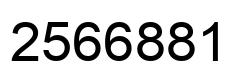 Number 2566881 black image