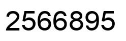 Number 2566895 black image