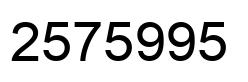Number 2575995 black image
