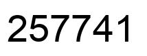 Number 257741 black image