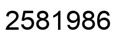 Number 2581986 black image