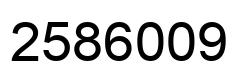 Number 2586009 black image
