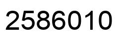 Number 2586010 black image