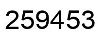 Number 259453 black image