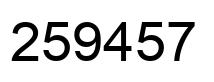 Number 259457 black image