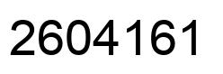 Number 2604161 black image