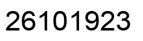 Number 26101923 black image