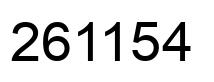 Number 261154 black image