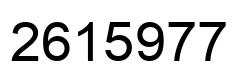 Number 2615977 black image