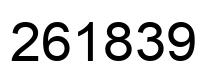 Number 261839 black image