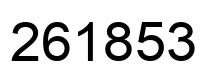 Number 261853 black image