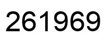 Number 261969 black image