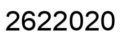 Número 2622020 imagen negro