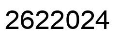 Número 2622024 imagen negro