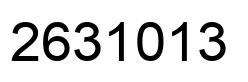 Number 2631013 black image