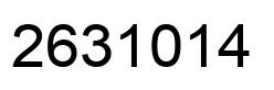 Number 2631014 black image
