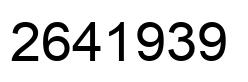 Number 2641939 black image