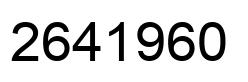 Number 2641960 black image