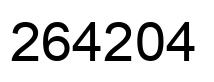 Number 264204 black image