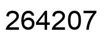 Number 264207 black image
