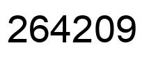 Number 264209 black image
