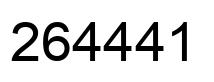 Number 264441 black image