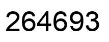 Number 264693 black image