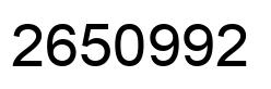 Number 2650992 black image