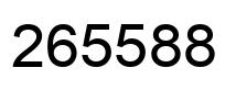 Number 265588 black image
