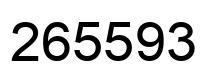 Number 265593 black image