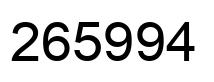Número 265994 imagen negro
