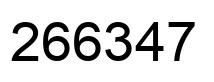 Número 266347 imagen negro