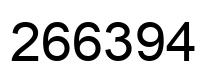 Number 266394 black image