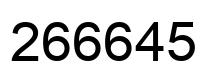 Number 266645 black image