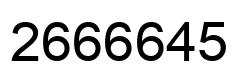 Number 2666645 black image