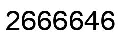 Number 2666646 black image