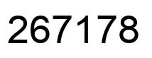Number 267178 black image