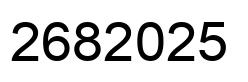Number 2682025 black image