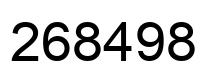 Number 268498 black image