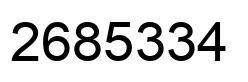 Number 2685334 black image