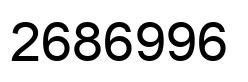 Number 2686996 black image