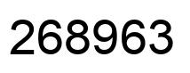 Number 268963 black image