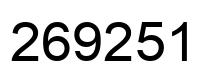 Número 269251 imagen negro